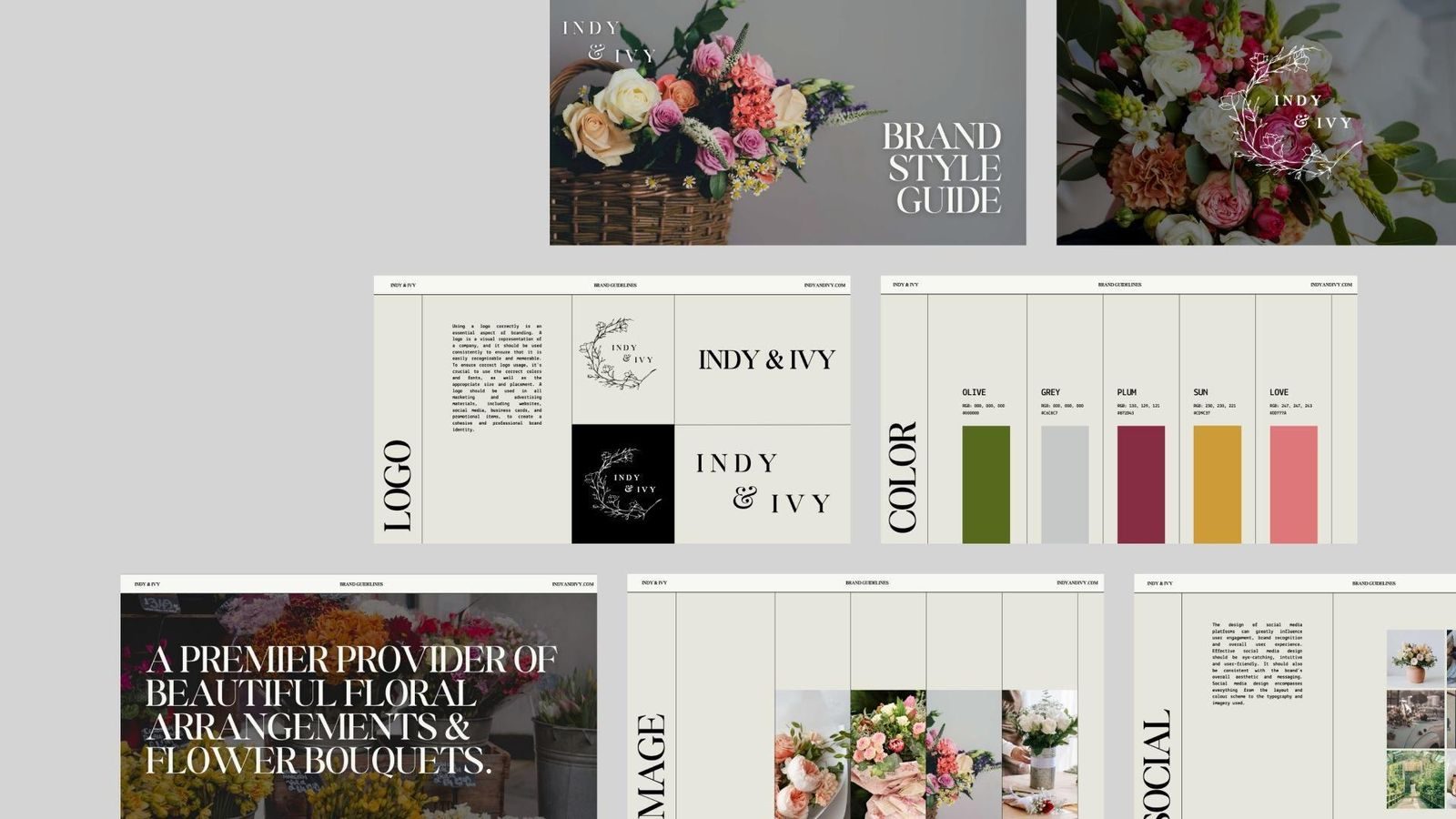 Indy & Ivy brand identity