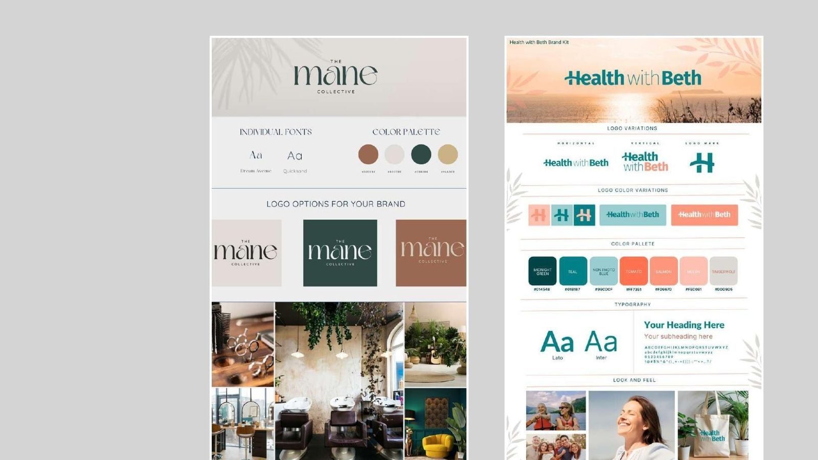 Mane Collective & Health with Beth brand identity